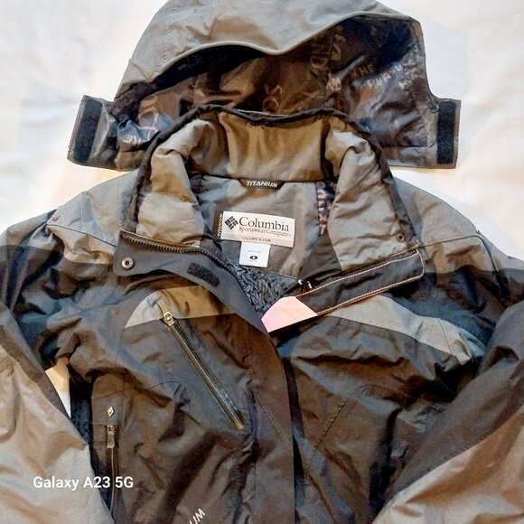 Columbia Womens Titanium Waterproof Breathable Jacket S Black Ski Winter Cold - Picture 2 of 13